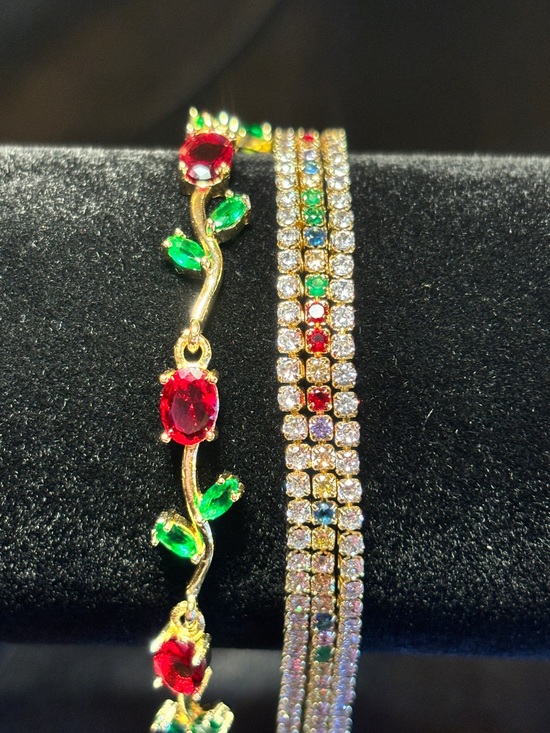 Pretty Bird Jewelry Jewelry - Pretty Bird Rose & Triple Tennis CZ Bracelets